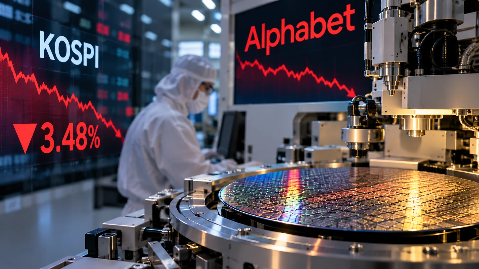 Alphabet shock sends Kospi down 3.48% as chip shares slide